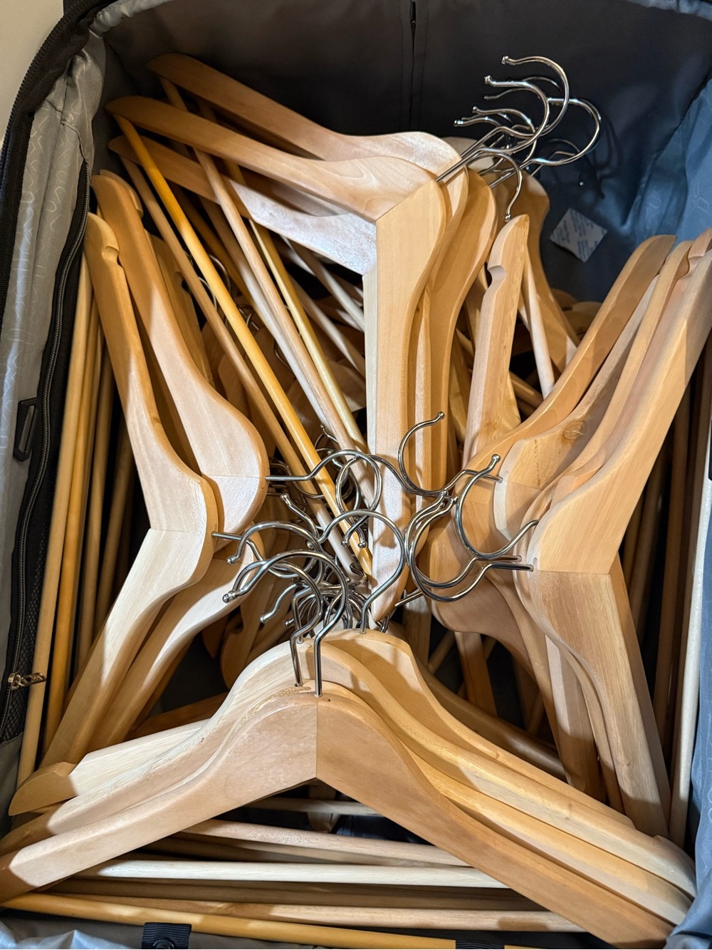 Wooden Clothes Hangers - Natural Wood Finish (Set) 20 Hangers
